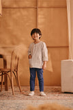 The Nest 3/4 Sleeve Kurta - Earth Stripe