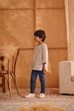 The Nest 3/4 Sleeve Kurta - Earth Stripe