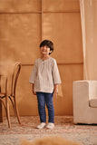 The Nest 3/4 Sleeve Kurta - Earth Stripe