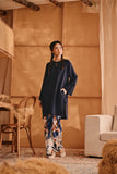 The Nest Women Kurung Riau Top - Navy Blue