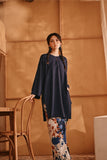 The Nest Women Kurung Riau Top - Navy Blue