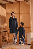 The Nest Kurung Riau Top - Navy Blue