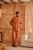 The Nest Men 3/4 Sleeve Kurta - Brown