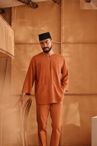 The Nest Men 3/4 Sleeve Kurta - Brown