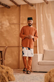 The Nest Men 3/4 Sleeve Kurta - Brown