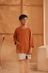 The Nest 3/4 Sleeve Kurta - Brown