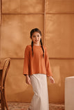 The Nest Back Pleated Blouse - Brown