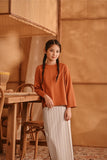 The Nest Back Pleated Blouse - Brown