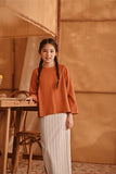 The Nest Back Pleated Blouse - Brown