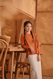 The Nest Back Pleated Blouse - Brown