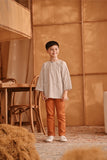 The Nest 3/4 Sleeve Kurta - Earth Stripe