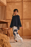 The Nest Back Pleated Blouse - Navy Blue