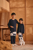 The Nest 3/4 Sleeve Kurta - Navy Blue