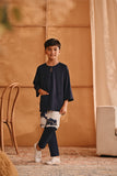 The Nest 3/4 Sleeve Kurta - Navy Blue