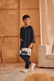 The Nest 3/4 Sleeve Kurta - Navy Blue