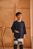 The Nest 3/4 Sleeve Kurta - Navy Blue