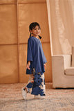 The Nest Kurung Riau Top - Steel Blue