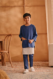 The Nest 3/4 Sleeve Kurta - Steel Blue