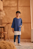 The Nest 3/4 Sleeve Kurta - Steel Blue