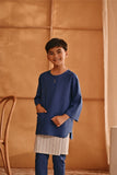 The Nest 3/4 Sleeve Kurta - Steel Blue