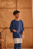 The Nest 3/4 Sleeve Kurta - Steel Blue