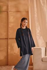 The Nest Kurung Riau Top - Navy Blue