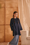 The Nest Kurung Riau Top - Navy Blue