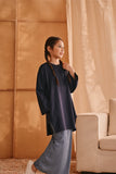 The Nest Kurung Riau Top - Navy Blue