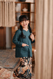 The Bay Broderie Kurung Blouse - Emerald Green