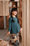 The Bay Broderie Kurung Blouse - Emerald Green