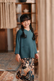 The Bay Broderie Kurung Blouse - Emerald Green