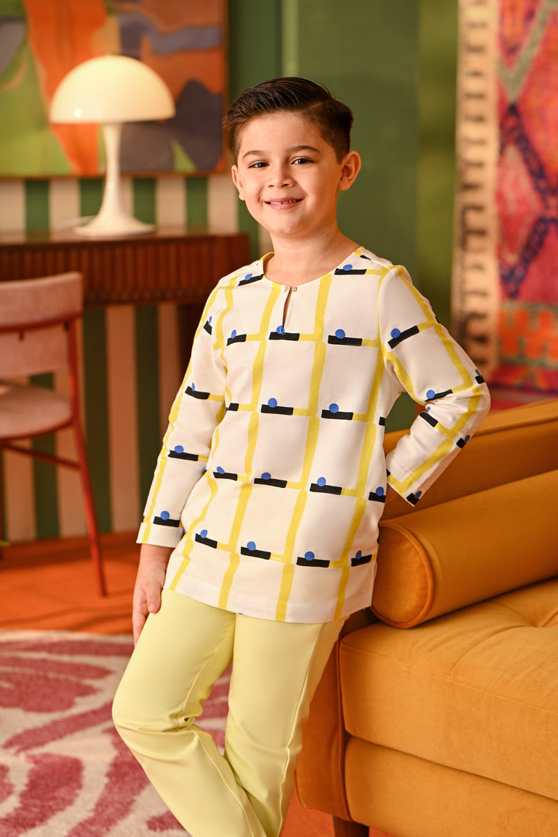 The Rasa Cinta Kurta - Lemon Garden