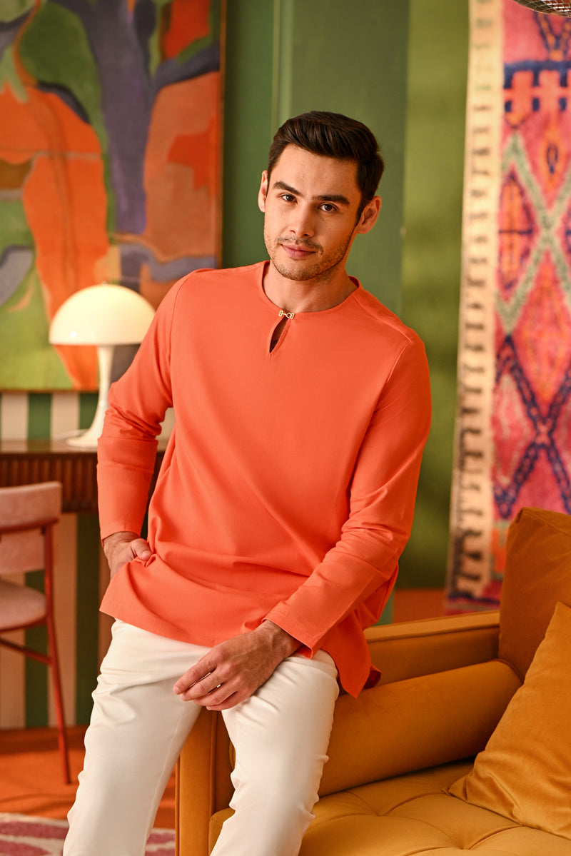 The Rasa Cinta Men Kurta - Orange