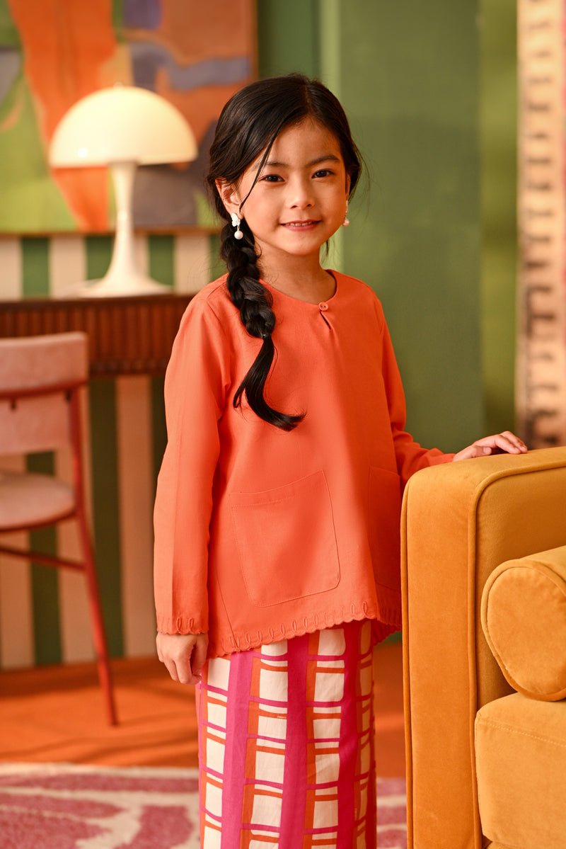 The Rasa Cinta Wavy Blouse - Orange