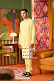 The Rasa Cinta Men Baju Melayu Top - Light Yellow