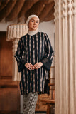 The Bay Women Summer Kurung Top - Black Stripe