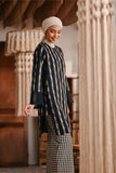 The Bay Women Summer Kurung Top - Black Stripe