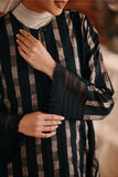 The Bay Women Summer Kurung Top - Black Stripe