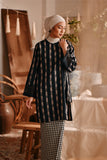 The Bay Women Summer Kurung Top - Black Stripe