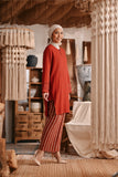 The Bay Women Folded Skirt - Terracotta Checked