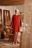 The Bay Women Summer Kurung Top - Terracotta