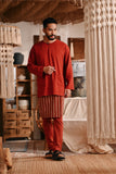 The Bay Men Kurta - Terracotta