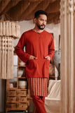 The Bay Men Kurta - Terracotta