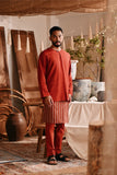 The Bay Men Kurta - Terracotta