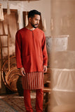 The Bay Men Kurta - Terracotta