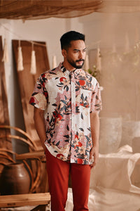 The Bay Men Batik Shirt - Blooming