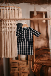 The Bay Babies Broderie Kebaya - Black Checked