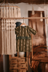 The Bay Babies Summer Kurung - Olive Stripe