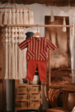 The Bay Babies Kurta - Terracotta Checked