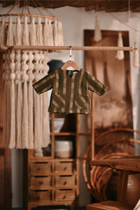 The Bay Babies Kurta - Olive Stripe